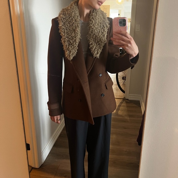 Wilfred Aritzia structure wool brown coat - Picture 7 of 12